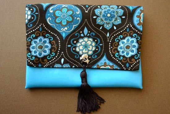 水色花柄レトロ